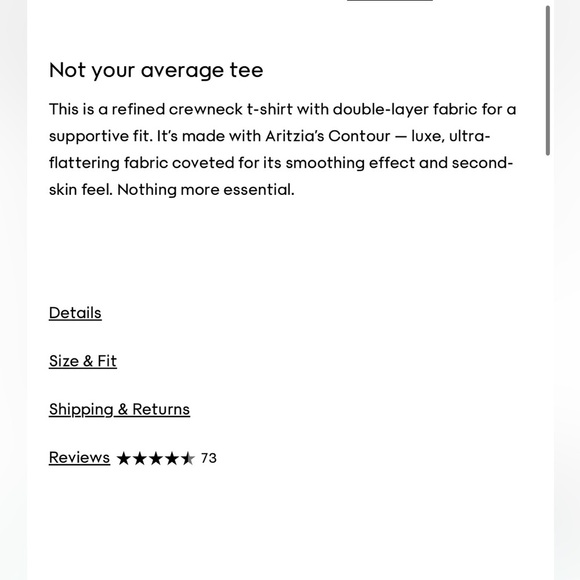 Aritzia Contour Crew Cropped T-shirt Black- Size L - Picture 2 of 7